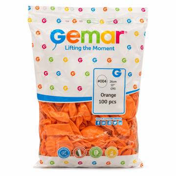 Балони GEMAR G90 – оранжев, 100 бр, 26 см 