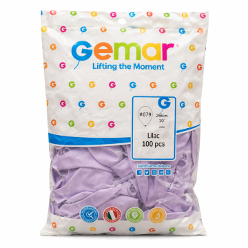 Балони GEMAR G90 – Lilac (люляк), 100 бр, 26 см