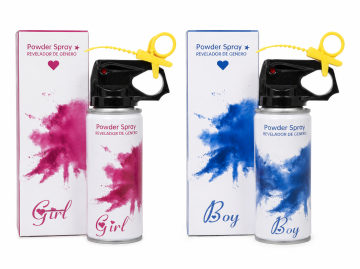 Спрей за разкриване пола на бебето – Gender Reveal Powder Spray (Розов / Син)