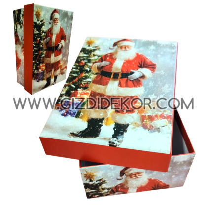 Коледна подаръчна кутия с капак - 6