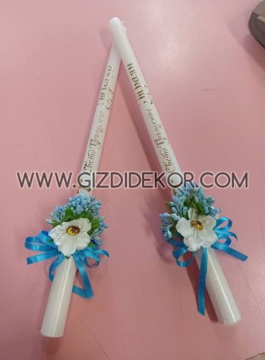 Декорирани ритуални свещи  – персонализиран комплект от 2 броя