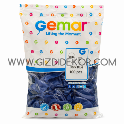 Балони GEMAR G90 – тъмно син, 100 бр, 26 см