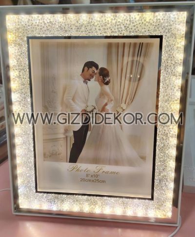 Светеща фоторамка A4 с кристален ефект – LED рамка за снимки