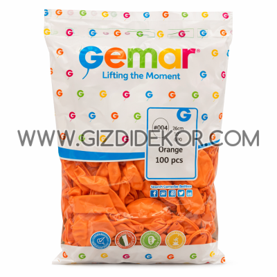 Балони GEMAR G90 – оранжев, 100 бр, 26 см 